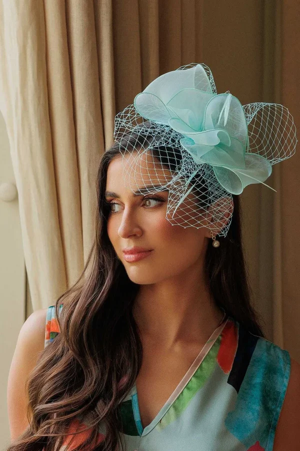 SOUL Accessories Mint Hairband Fascinator With Net & Feathers* Fascinators