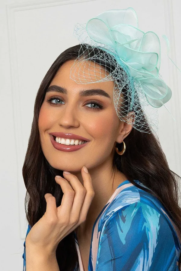 SOUL Accessories Mint Hairband Fascinator With Net & Feathers* Fascinators