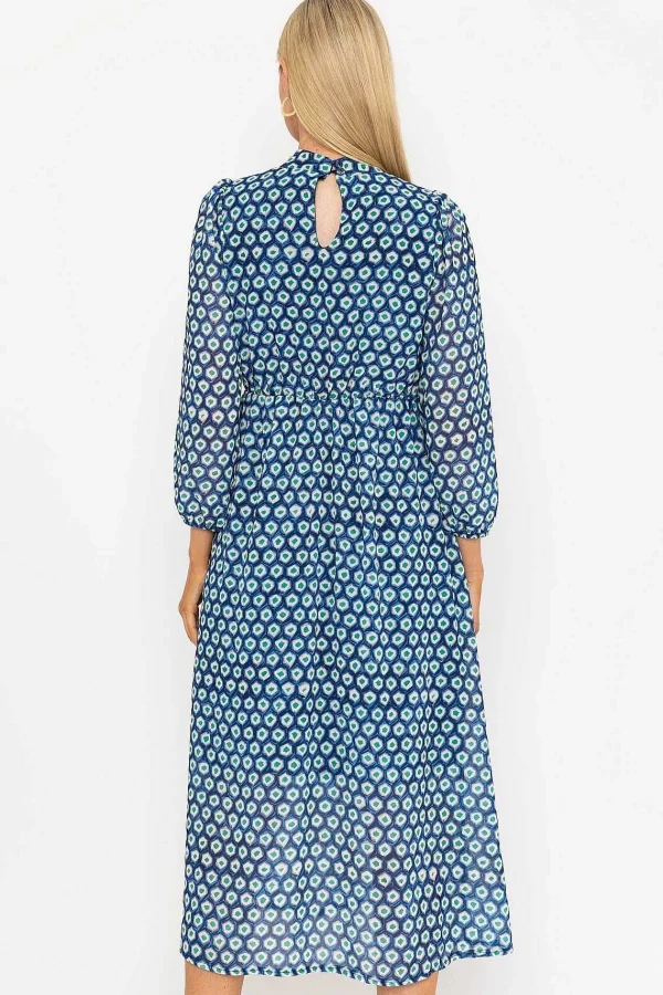 Pala D'oro Mollie Midi Dress In Navy Print*Women Dresses & Jumpsuits
