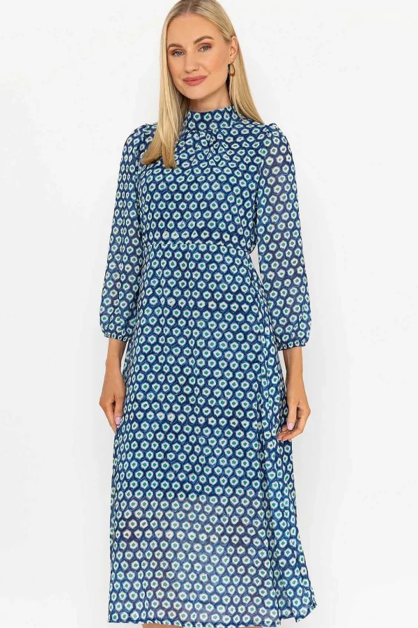 Pala D'oro Mollie Midi Dress In Navy Print*Women Dresses & Jumpsuits