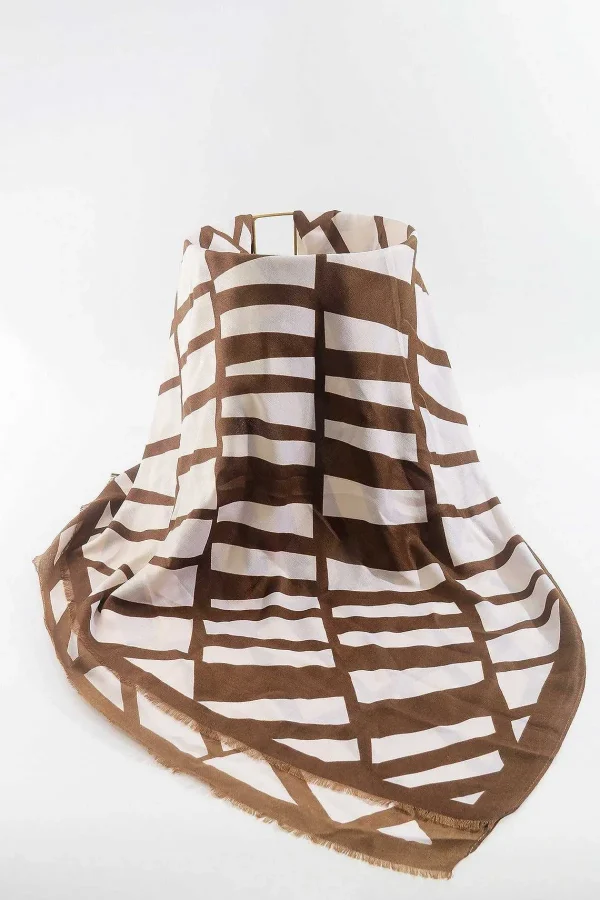 SOUL Accessories Mono Print Scarf In Brown* Accessories