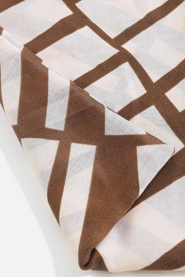 SOUL Accessories Mono Print Scarf In Brown* Accessories