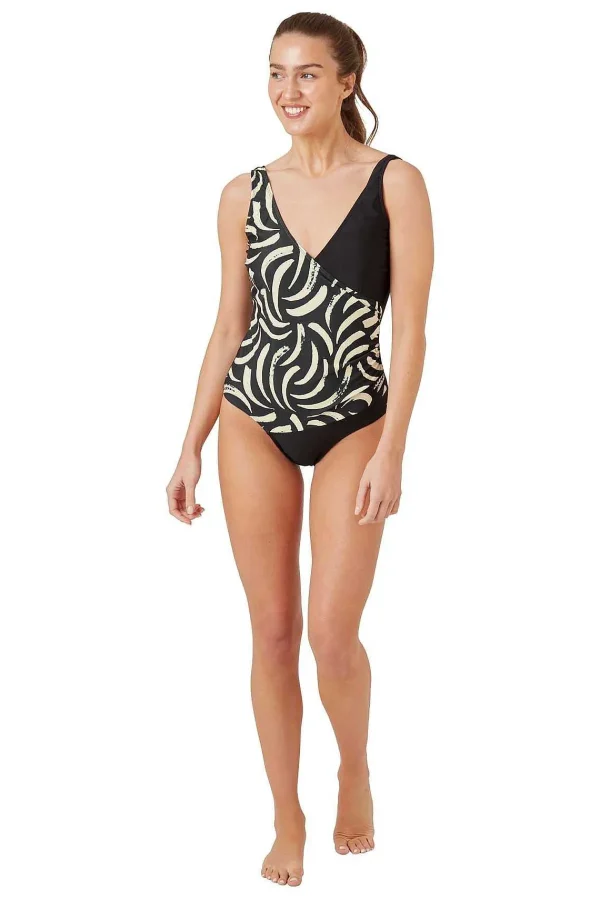 Oyster Bay Monochrome Wrap Swimsuit*Women Swimwear