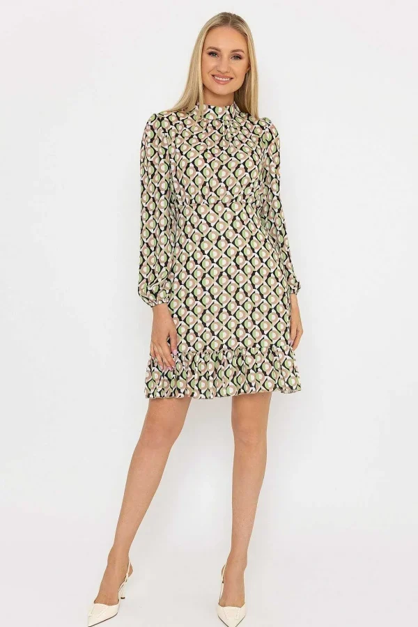 Pala D'oro Nadia Mini Dress In Khaki Print*Women Dresses & Jumpsuits
