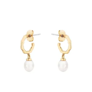Tipperary Crystal Jewellery Natural Pearl Hoop Earrings* Boxed Gifts