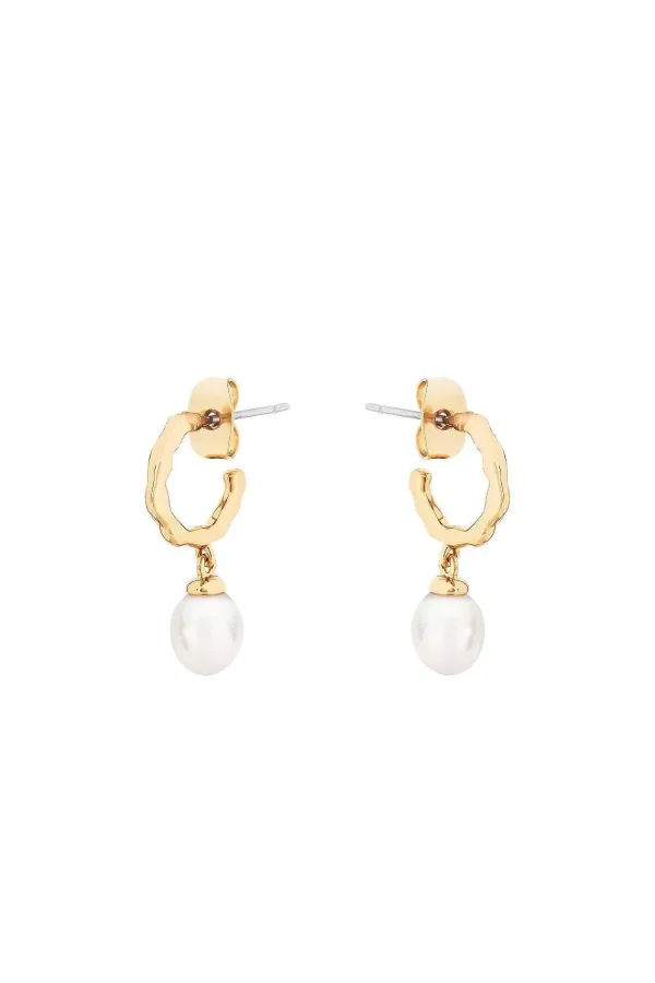 Tipperary Crystal Jewellery Natural Pearl Hoop Earrings* Boxed Gifts