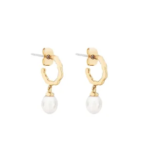 Tipperary Crystal Jewellery Natural Pearl Hoop Earrings* Boxed Gifts