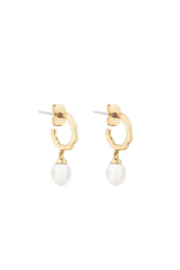 Tipperary Crystal Jewellery Natural Pearl Hoop Earrings* Boxed Gifts