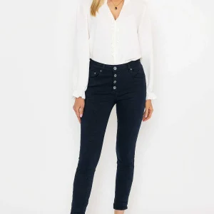 Pala D'oro Navy Button Front Jeans*Women Jeans & Trousers