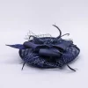 SOUL Accessories Navy Hairband Net & Feather Fascinator* Fascinators