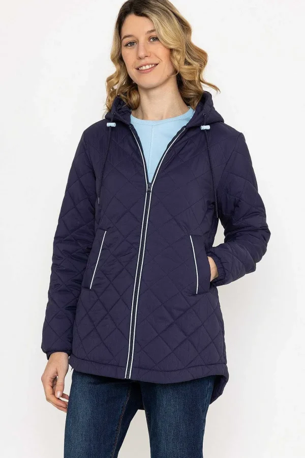 Kelly & Grace Weekend Navy Lightweight Quilted Coat*Women Coats & Jackets