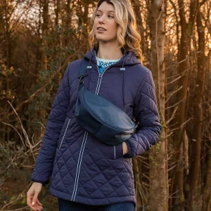Kelly & Grace Weekend Navy Lightweight Quilted Coat*Women Coats & Jackets