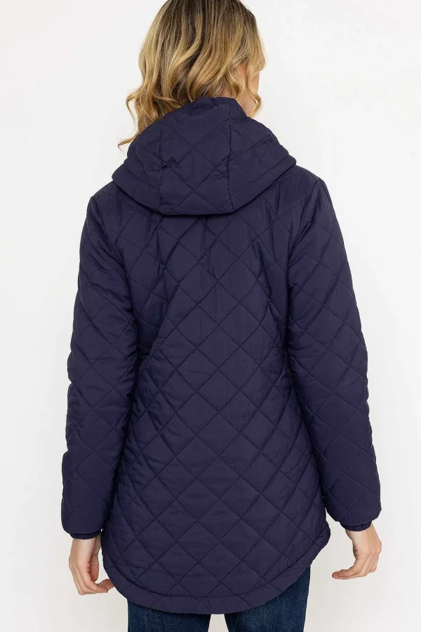 Kelly & Grace Weekend Navy Lightweight Quilted Coat*Women Coats & Jackets