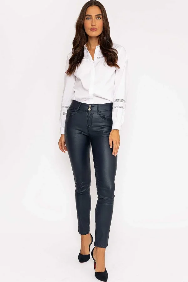 J'aime la Vie Navy Pu Jeans*Women Jeans & Trousers