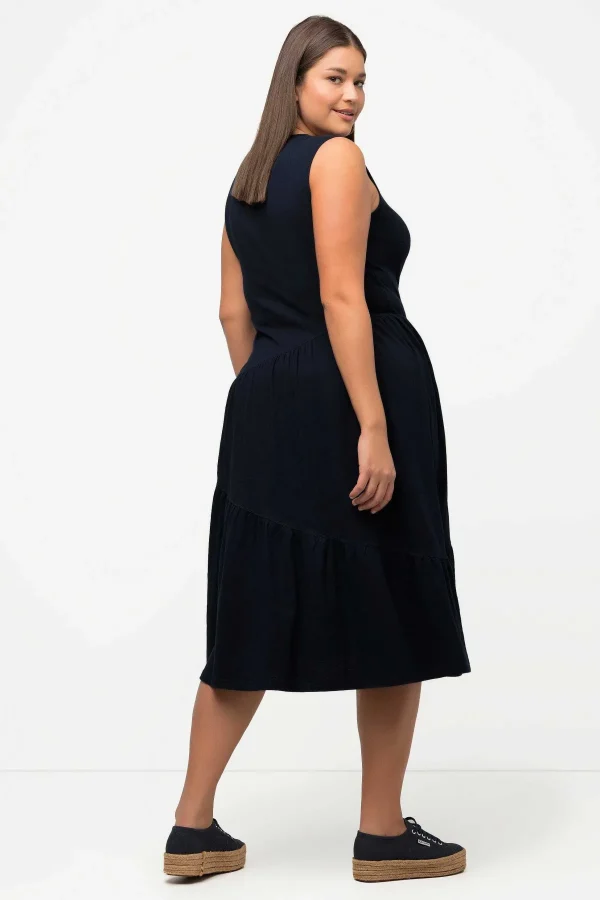 Ulla Popken Navy Sleeveless Midi Dress*Women Dresses