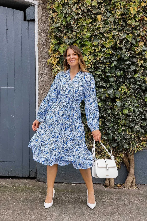 Rowen Avenue Norah Dress In Blue Print*Women Dresses & Jumpsuits