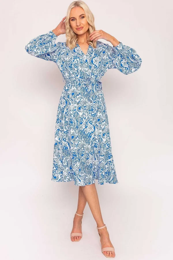 Rowen Avenue Norah Dress In Blue Print*Women Dresses & Jumpsuits