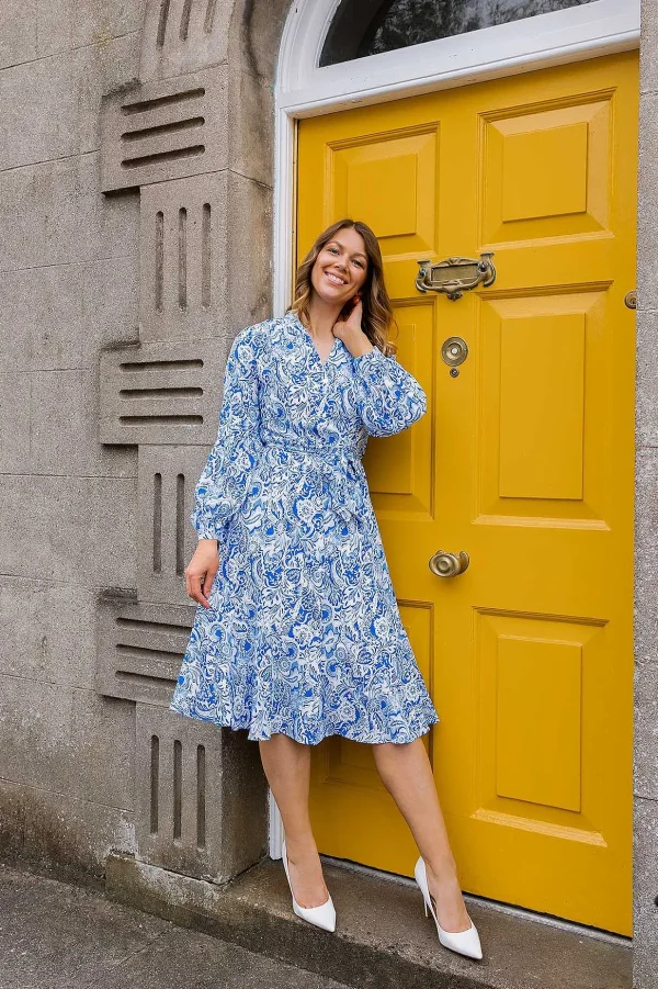 Rowen Avenue Norah Dress In Blue Print*Women Dresses & Jumpsuits