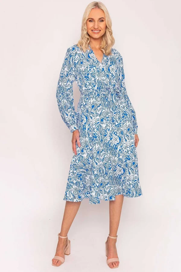 Rowen Avenue Norah Dress In Blue Print*Women Dresses & Jumpsuits