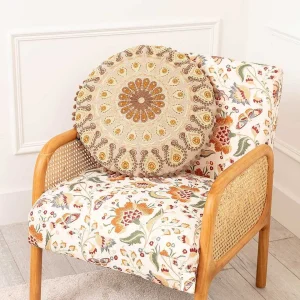 Carraig Donn HOME Oak Wood Upholstered Rattan Chair* Homeware
