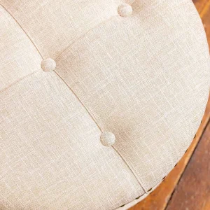 Carraig Donn HOME Oatmeal Fabric Upholstered Storage Stool* Homeware