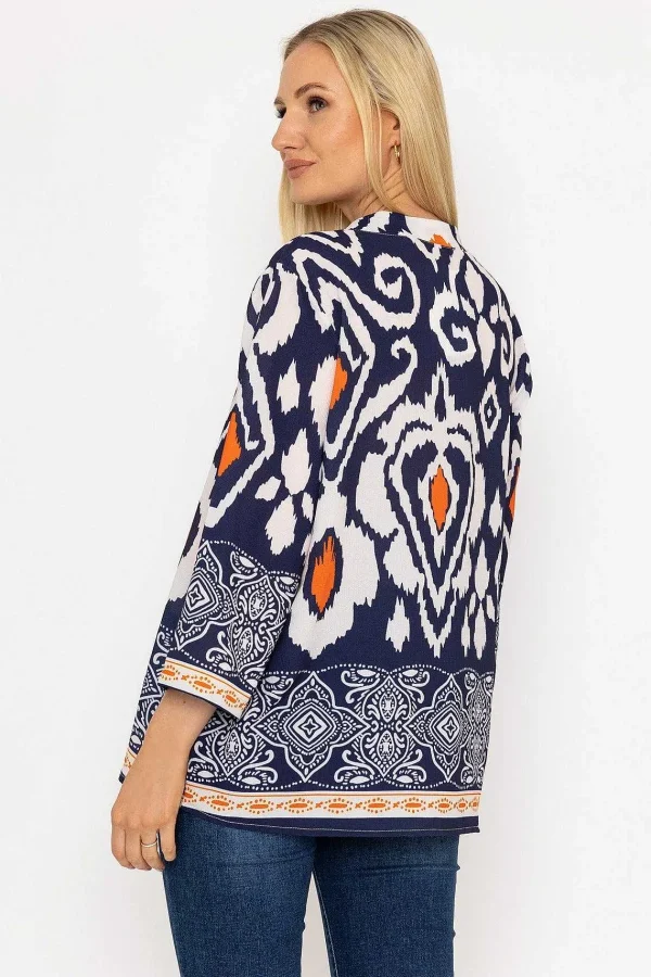 Pala D'oro Olivia Top In Navy Print*Women Tops & Blouses