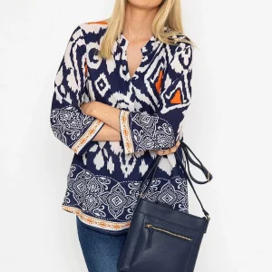 Pala D'oro Olivia Top In Navy Print*Women Tops & Blouses