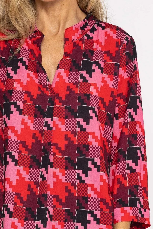 Pala D'oro Olivia Top In Red Print*Women Tops & Blouses