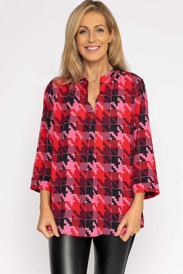 Pala D'oro Olivia Top In Red Print*Women Tops & Blouses