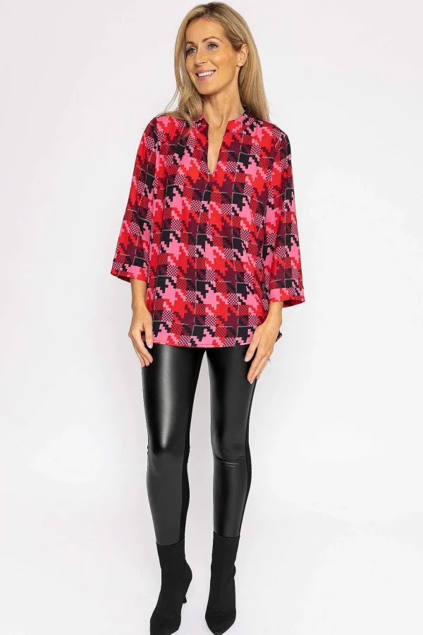 Pala D'oro Olivia Top In Red Print*Women Tops & Blouses