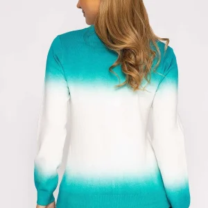 Kelly & Grace Weekend Ombre Crew Neck In Green*Women Jumpers & Cardigans