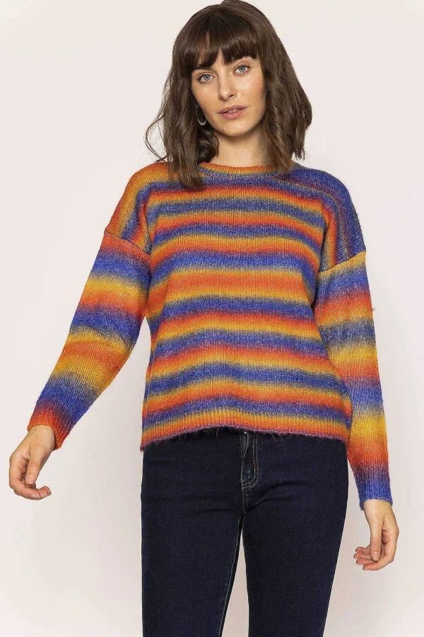 Rowen Avenue Ombre Crew Neck Knit In Blue And Orange*Women Jumpers & Cardigans