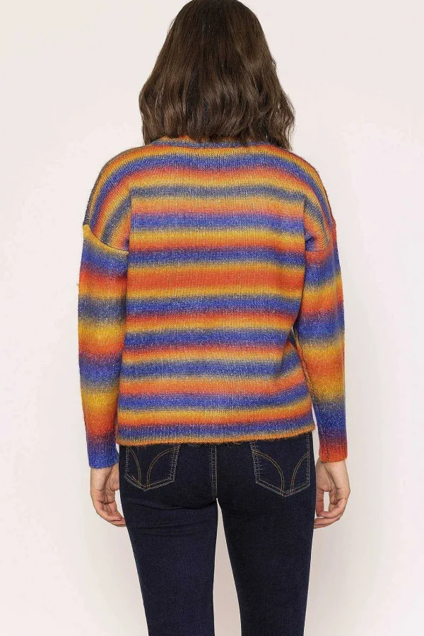 Rowen Avenue Ombre Crew Neck Knit In Blue And Orange*Women Jumpers & Cardigans