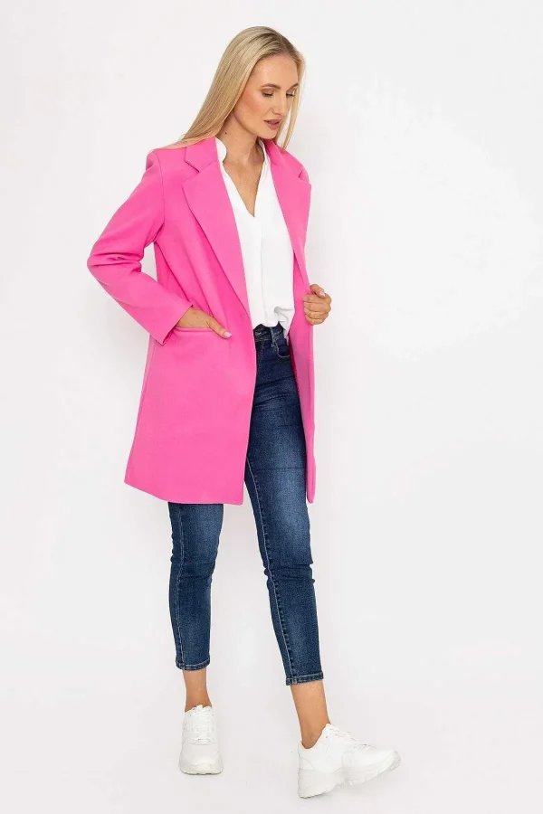 Pala D'oro One Button Coat In Pink*Women Coats & Jackets