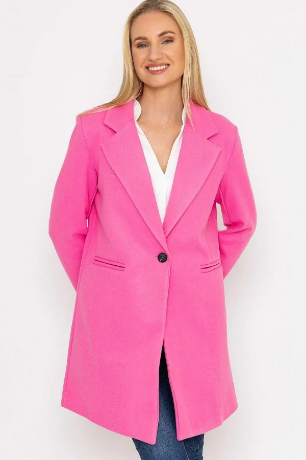 Pala D'oro One Button Coat In Pink*Women Coats & Jackets