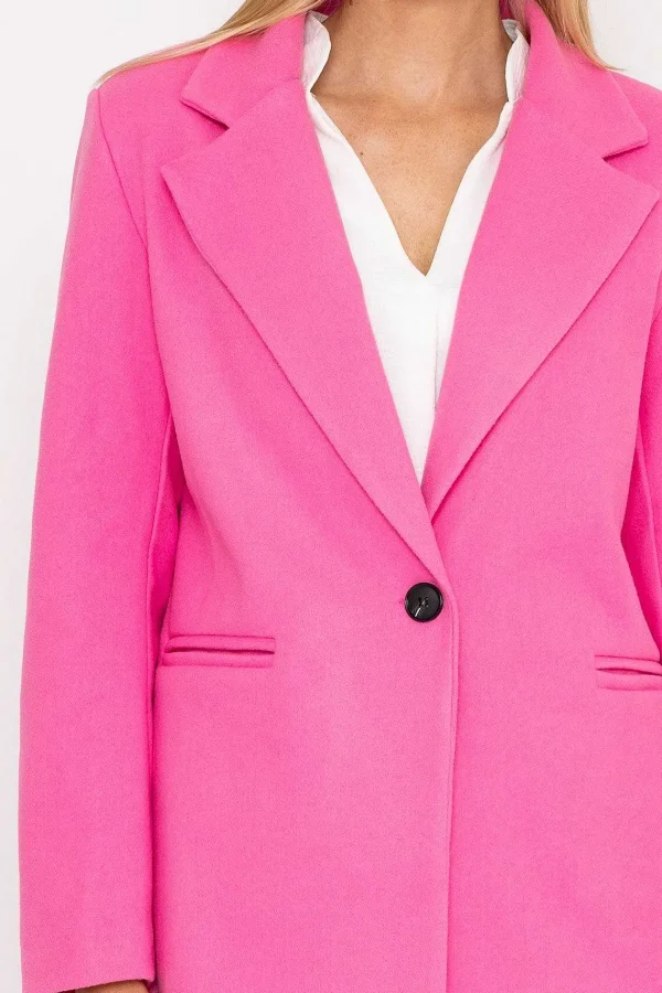 Pala D'oro One Button Coat In Pink*Women Coats & Jackets