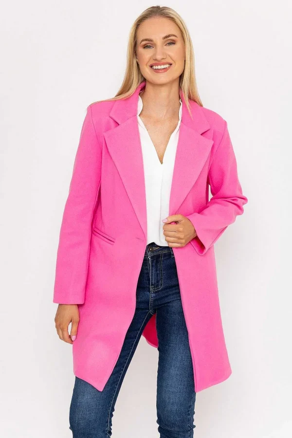Pala D'oro One Button Coat In Pink*Women Coats & Jackets