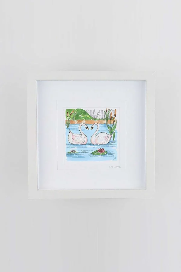 Blue Shoe Gallery One Love Small Framed Art Print* Homeware