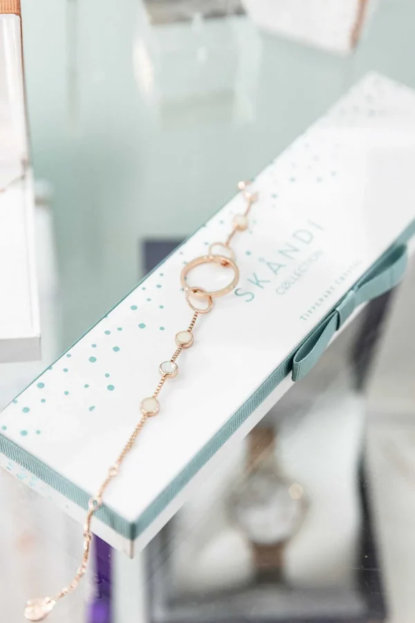 Tipperary Crystal Jewellery Open Hoop Bracelet In Rose Gold* Boxed Gifts