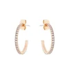 Tipperary Crystal Jewellery Open Hoop Earrings In Rose Gold* Boxed Gifts