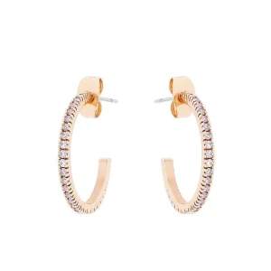 Tipperary Crystal Jewellery Open Hoop Earrings In Rose Gold* Boxed Gifts