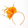 SOUL Accessories Orange Feather Flower Fascinator* Fascinators