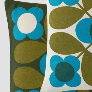 Orla Kiely Flower Tile Kingfisher Cushion* Homeware