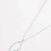 Joularie Oval Pendant With Blue Stone* Her