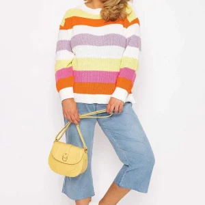 Ulla Popken Oversized Striped Knit Sweater In Multi*Women Jumpers & Cardigans