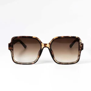 SOUL Accessories Oversized Tortoise Shell Sunglasses With Gold Detail* Sunglasses