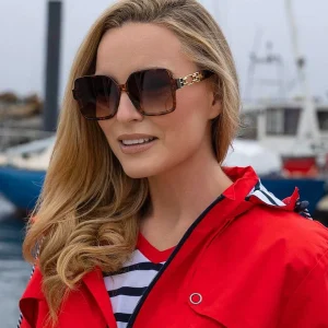 SOUL Accessories Oversized Tortoise Shell Sunglasses With Gold Detail* Sunglasses