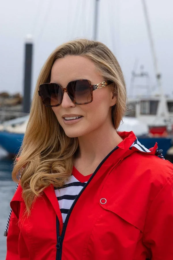 SOUL Accessories Oversized Tortoise Shell Sunglasses With Gold Detail* Sunglasses