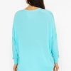 Pala D'oro Oversized V-Neck Jumper In Blue*Women Jumpers & Cardigans