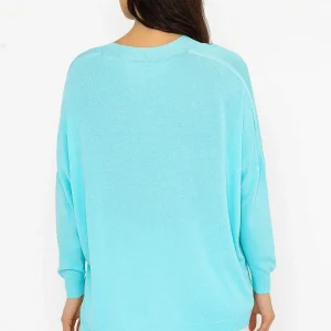 Pala D'oro Oversized V-Neck Jumper In Blue*Women Jumpers & Cardigans